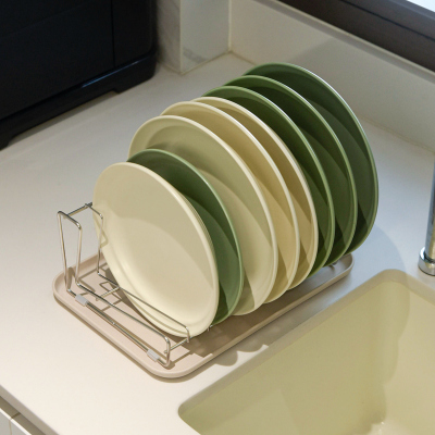 小尺寸304不锈钢碗碟沥水架台面厨房柜内放餐具盘子置物托架小型