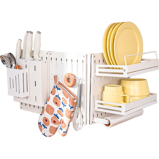 洞洞板杯子收纳置物架壁挂墙上厨房咖啡台茶水间玻璃茶杯马克杯架