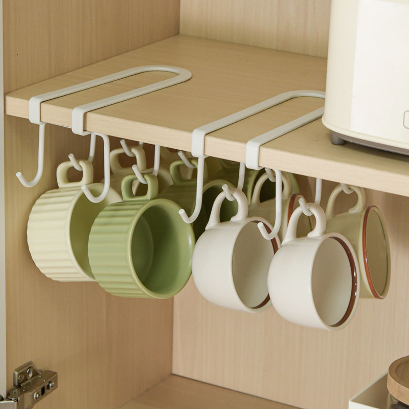 悬挂式马克杯挂架茶水台柜内杯子倒挂收纳吧台橱柜下咖啡杯置物架,家庭/个人清洁工具,杯架,淘宝优惠券,粉丝福利购,淘宝优惠卷