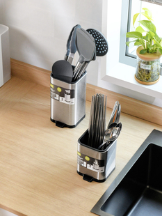 采购产品抹刀和勺子存储架不锈钢厨房用具筷子存储盒烹饪抹刀支架