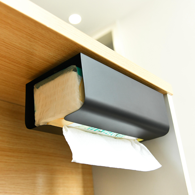 洗脸巾收纳盒壁挂式盒子免打孔