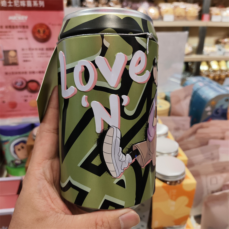 香港代购迪士尼米奇兴友系列汽水罐牛油曲奇9块装罐装特产糕点心