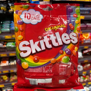 香港代购 港版Skittles彩虹糖原味杂果糖袋装150g独立包装