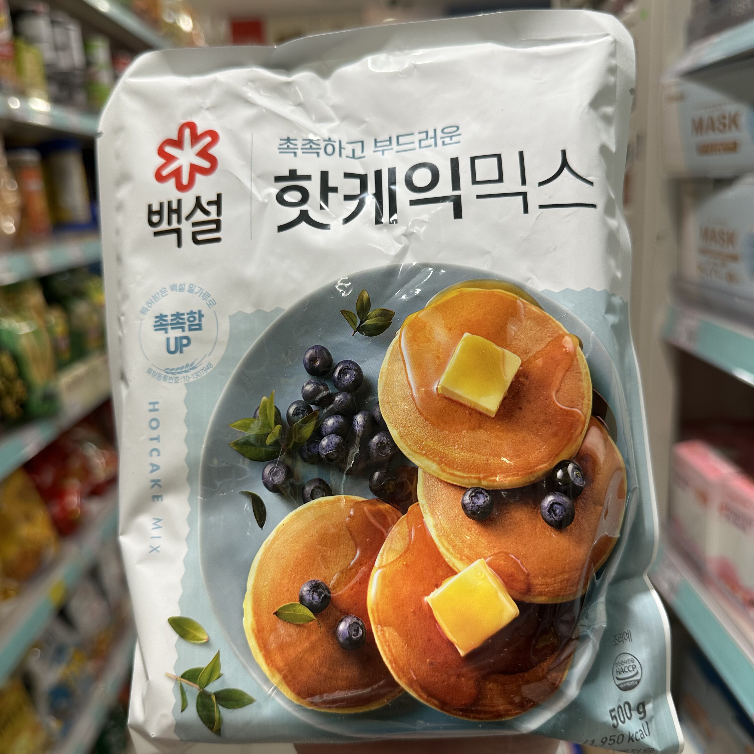 香港代购进口韩国CJ班戟粉袋装500g甜品蛋糕烘焙预拌粉