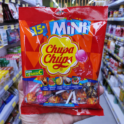 香港代购 港版CHUPA CHUPS珍宝珠袋装迷你棒棒糖杂锦味15支装90g
