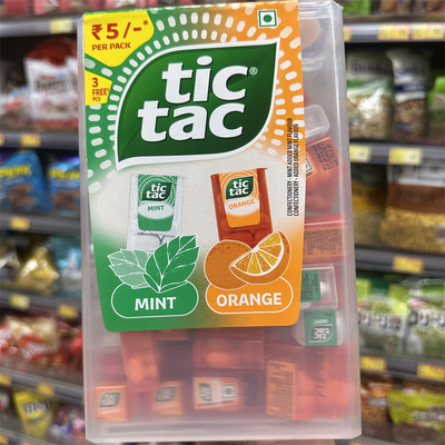 香港代购意大利进口TICTAC嘀嗒薄荷糖草莓味/香橙味24g盒装255g