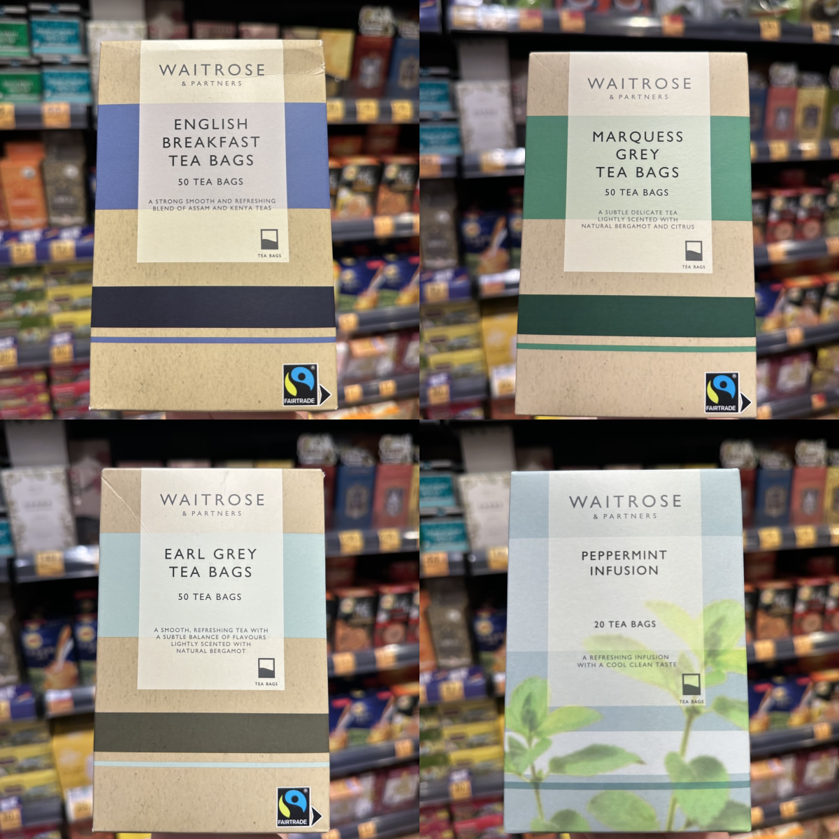 香港代购WAITROSE综合花茶/薄荷茶包/伯爵茶包/候爵茶包冲饮