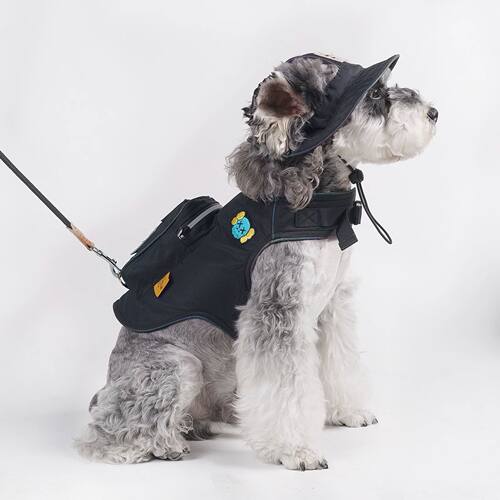 户外反光狗狗胸背可牵引溜猫遛狗衣服带背包四季小型犬外出衣服潮