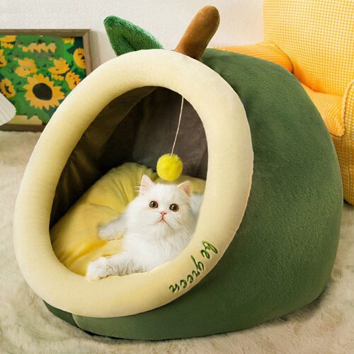 猫窝秋冬季半封闭猫床保暖宠物窝可拆洗狗床四季通用宠物小狗狗窝