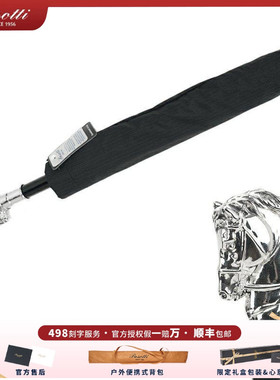 意大利Pasotti雨伞男黑色暗纹银色马头伞男士自动晴雨两用黑胶