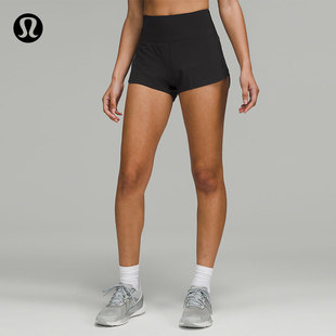Speed Up女士运动高腰短裤2.5  *内衬款丨lululemon丨LW7AY3S