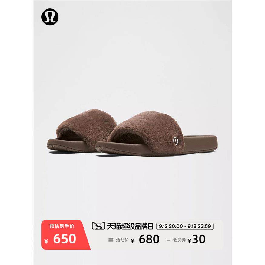 restfeel slide 女士拖鞋 *彷毛皮款丨lululemon丨LW9FYYS - 实物图
