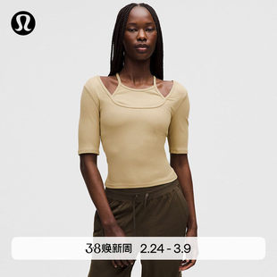 Layered-Look 女士假两件罗纹短袖 T 恤丨lululemon丨LW3HW7S