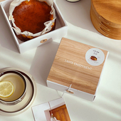 6寸 仿木盒网红巴斯克芝士蛋糕包装 礼盒乳酪戚风甜点烘焙打包4