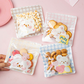 可爱卡通零食袋子自封袋透明饼干糖果密封袋新年圣诞包装 拉链袋子