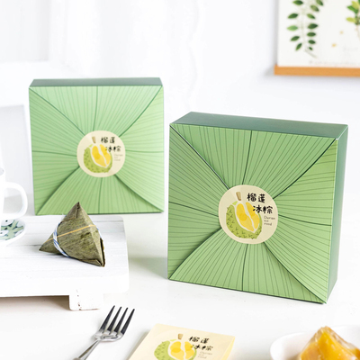 网红榴莲冰粽包装盒子