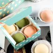 开天窗点心家用礼盒2 6粒泡芙蛋挞蛋黄酥青团盒子 盒 雪媚娘包装