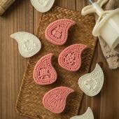 2026新款 月饼模具米粿印绿豆糕点心模 50g75克潮汕红桃米粿手压式