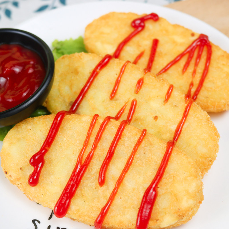 闽心乐椭圆薯饼20片/包油炸土豆饼早餐饼汉堡奶茶店家庭速食材料