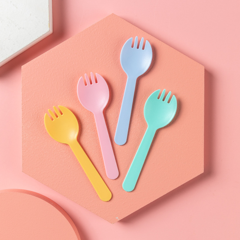 一次性塑料水果三齿木糠杯