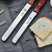 不锈钢牙刀10 12寸烘焙工具家用长锯刀木柄牙刀面包蛋糕分层切刀