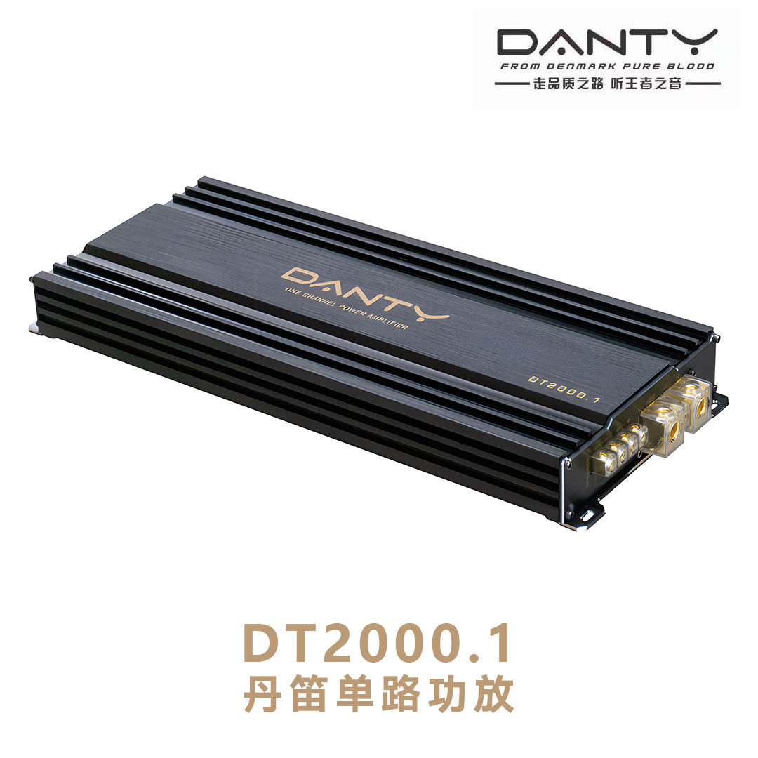 丹麦Danty丹笛DT2000.1单路功放发烧级车载大功率专推低音炮