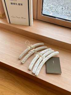 EARTHTONE 出口包布衣架蕾丝刺绣衣撑拍照无痕防滑 看得见风景