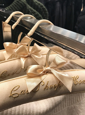 草绵羊系列｜39CM 无痕衣架防滑不起包欧洲天然亚麻成人衣架家用