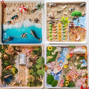 蒙氏儿童感官盆材料包启蒙玩具早教具游戏过家家海洋交通太空剧场