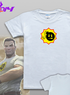 英雄萨姆Serious Sam周边白色T恤