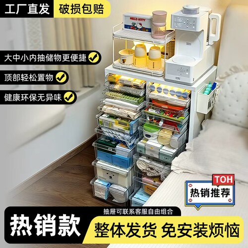 婴儿喂养台抽屉式玩具收纳柜