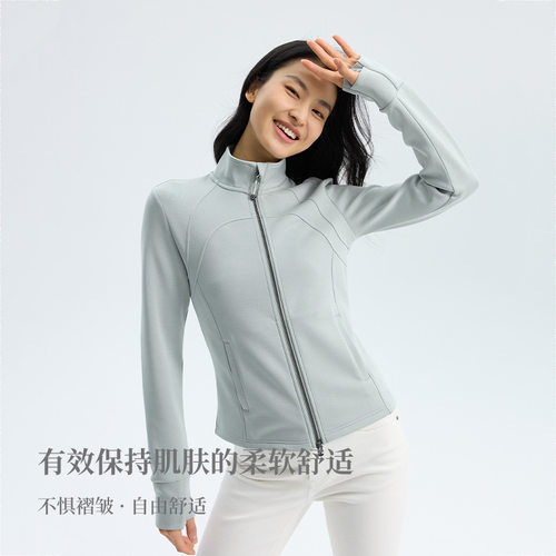 砂洗立领修身显瘦短外套春夏女士