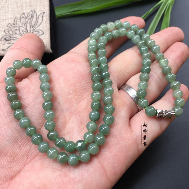 天然缅甸翡翠项链女珠