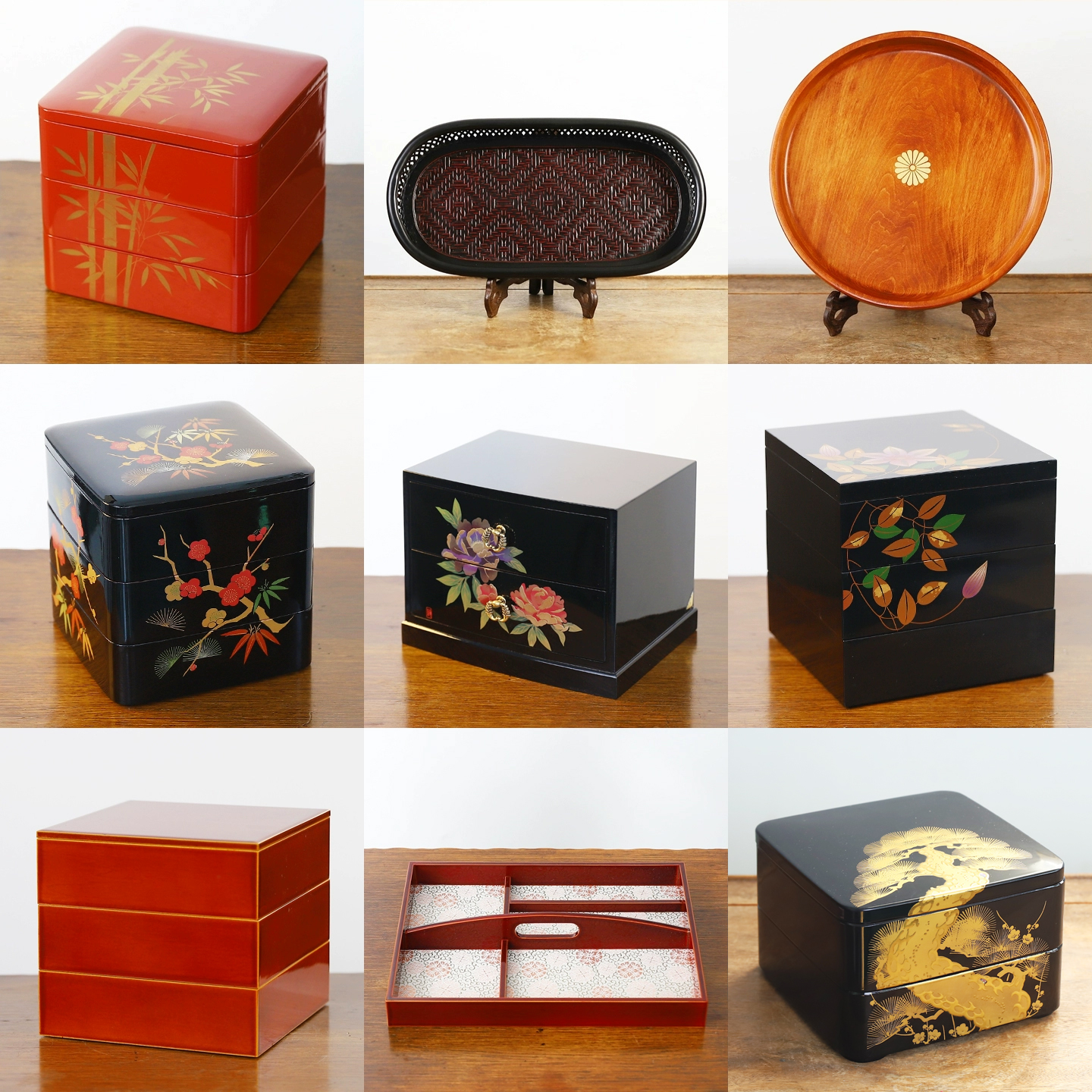 日本回流木质漆器旧物精美