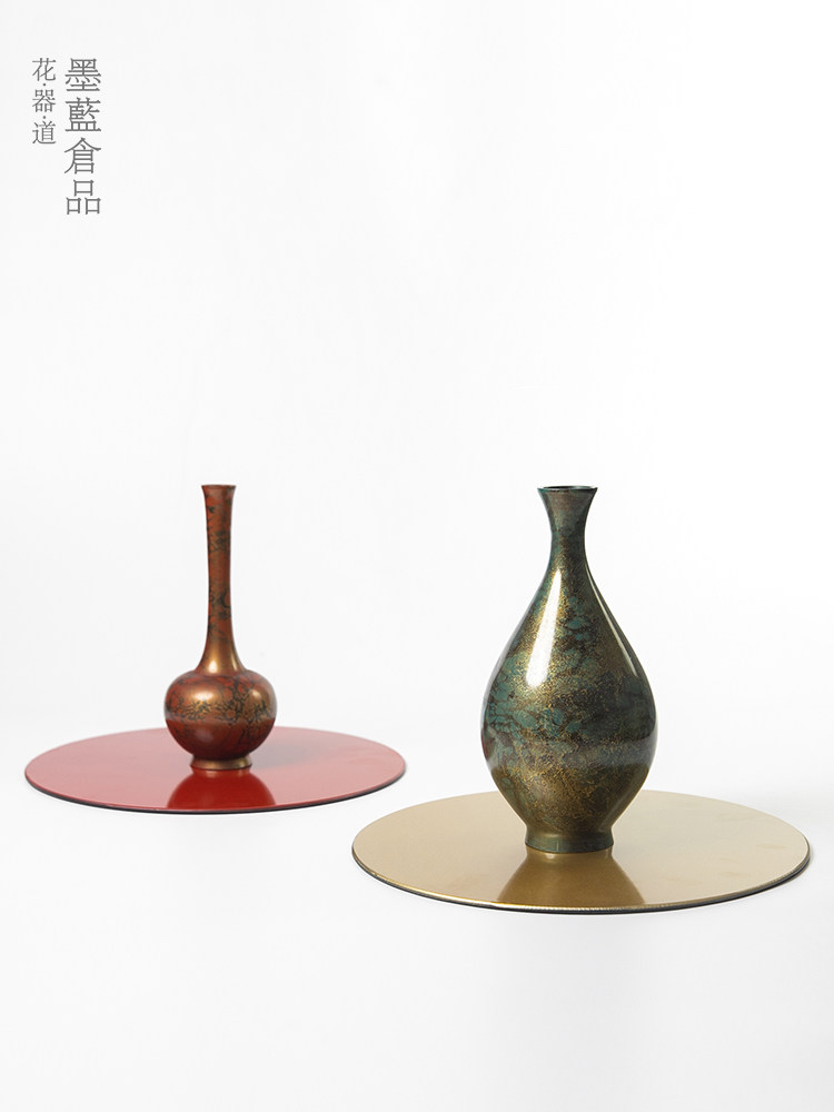 椭圆形聚酯漆板敷板 小原流日式垫板池坊插花花器器皿底座装饰板