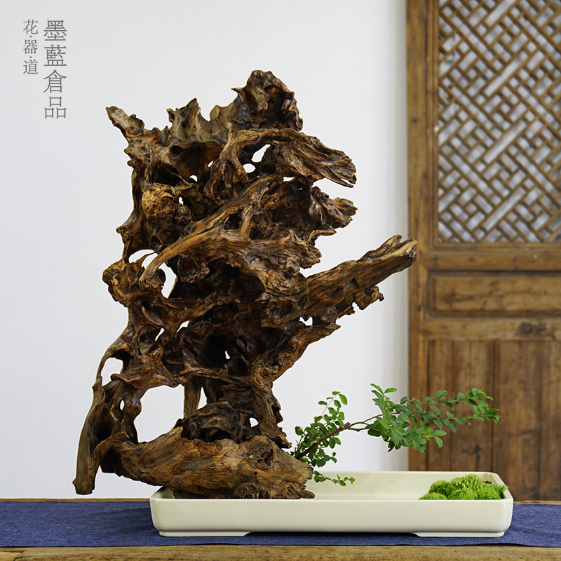 景观木 自然风化枯木艺术造型木根 客厅玄关餐厅特大装饰木摆件
