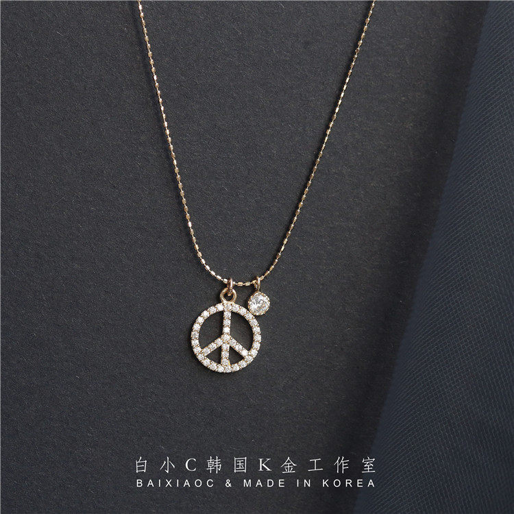 14k金首饰项链黄金纯金锁骨链