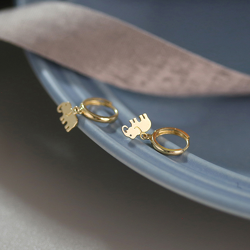 韩国进口14k10k福气大象黄金首饰