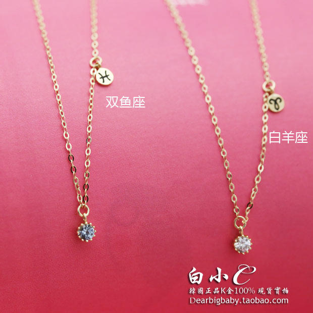 单钻锁骨链进口K金锁骨链