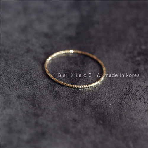 14K金混搭麻花戒指尾戒