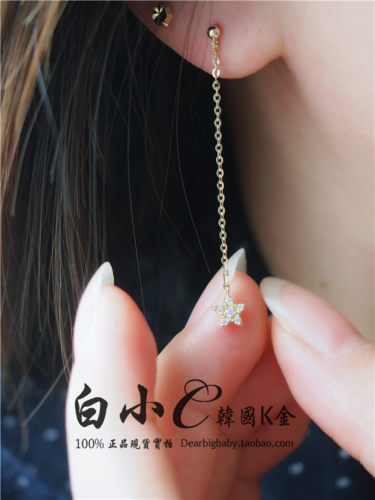 耳钉五角星金耳环韩国进口