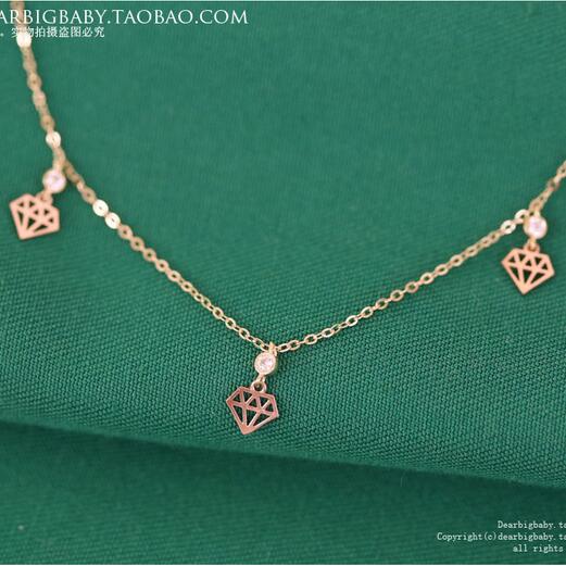 14k金黄金首饰玫瑰金纯金脚链