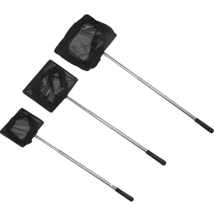 鱼捞渔捞水族箱抄网捞鱼网兜方形手抄鱼网金鱼观赏鱼大型鱼缸