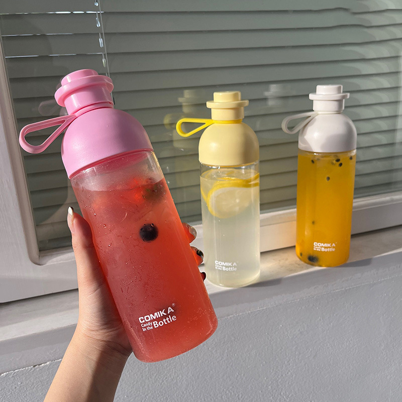 comika糖果杯塑料杯办公室女士学生便携时尚可爱随手水杯饮料杯