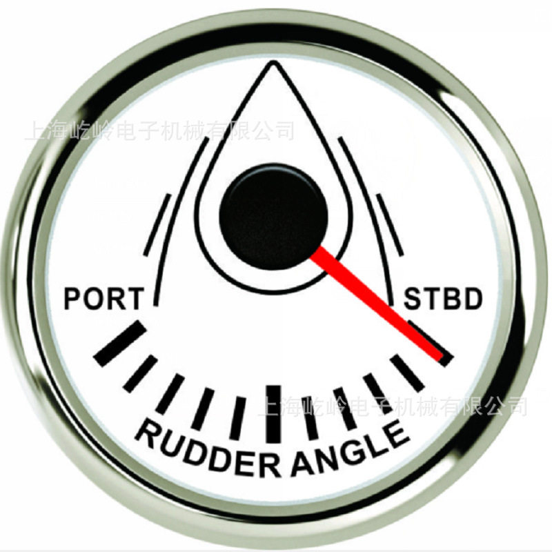 52mm船用舵角表舵角仪方向表指示表带背光灯接舵角传感器9-32v