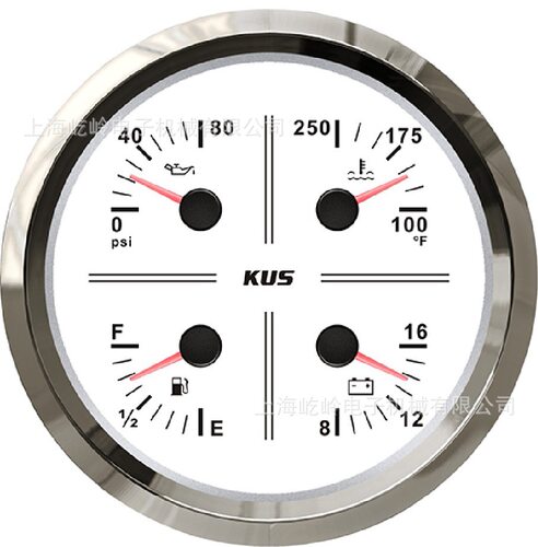 KUS多功能表四合一组合表油位表水温表油压表电压表110mm安装直径