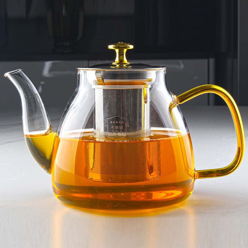 玻璃茶壶不锈钢过滤耐热花茶泡茶壶耐高温加厚茶具套装家用煮茶器