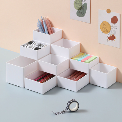米木白色桌面收纳盒手账文具