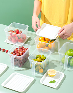 日式带手柄盒迷你款食品保鲜盒冰箱冷藏收纳盒食物存储分类盒4416