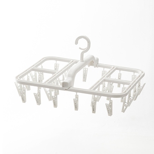 大容量晾晒架折叠袜子内衣多夹子架儿童汗毛巾多用晒干夹子架4772